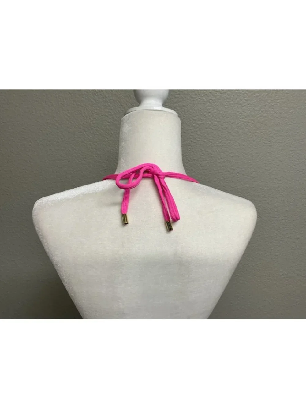 Monday Swimwear Pink Ribbed Barbados Triangle Bikini Swim Top Size Medium